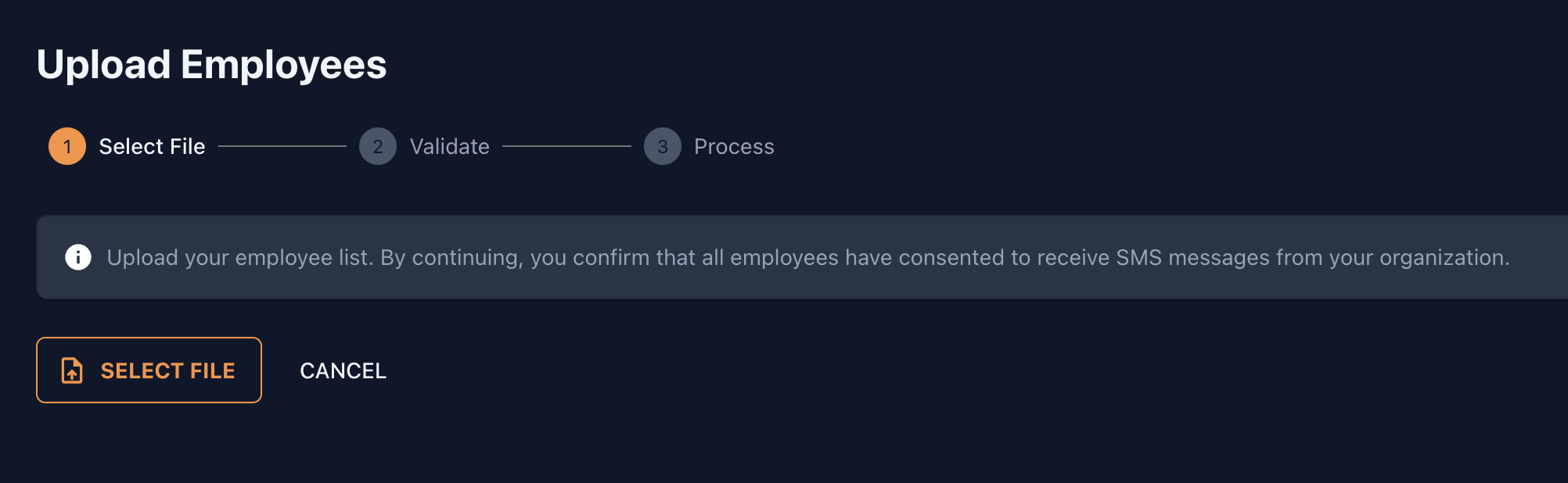 Muster consent confirmation screen